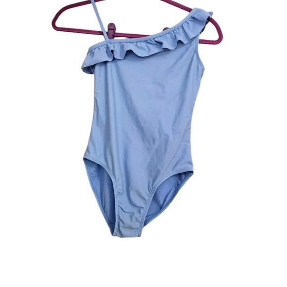 GAP Kids Kids Asymmetric One-Piece Swimsuit in Blue. Size L(10=12) - Picture 1 of 5